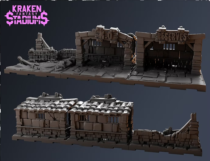 Kraken Studios - Fantasy Stadiums, Stone Dugout