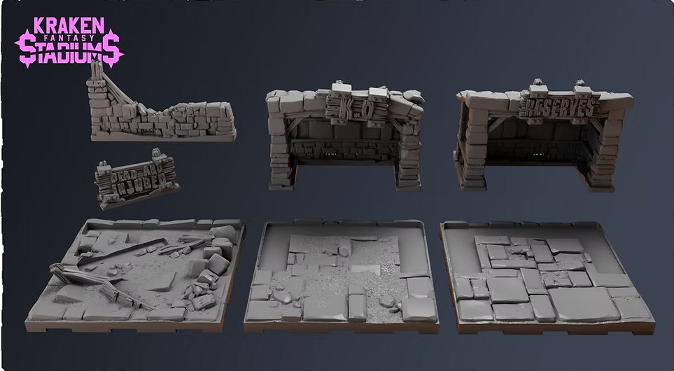 Kraken Studios - Fantasy Stadiums, Stone Dugout
