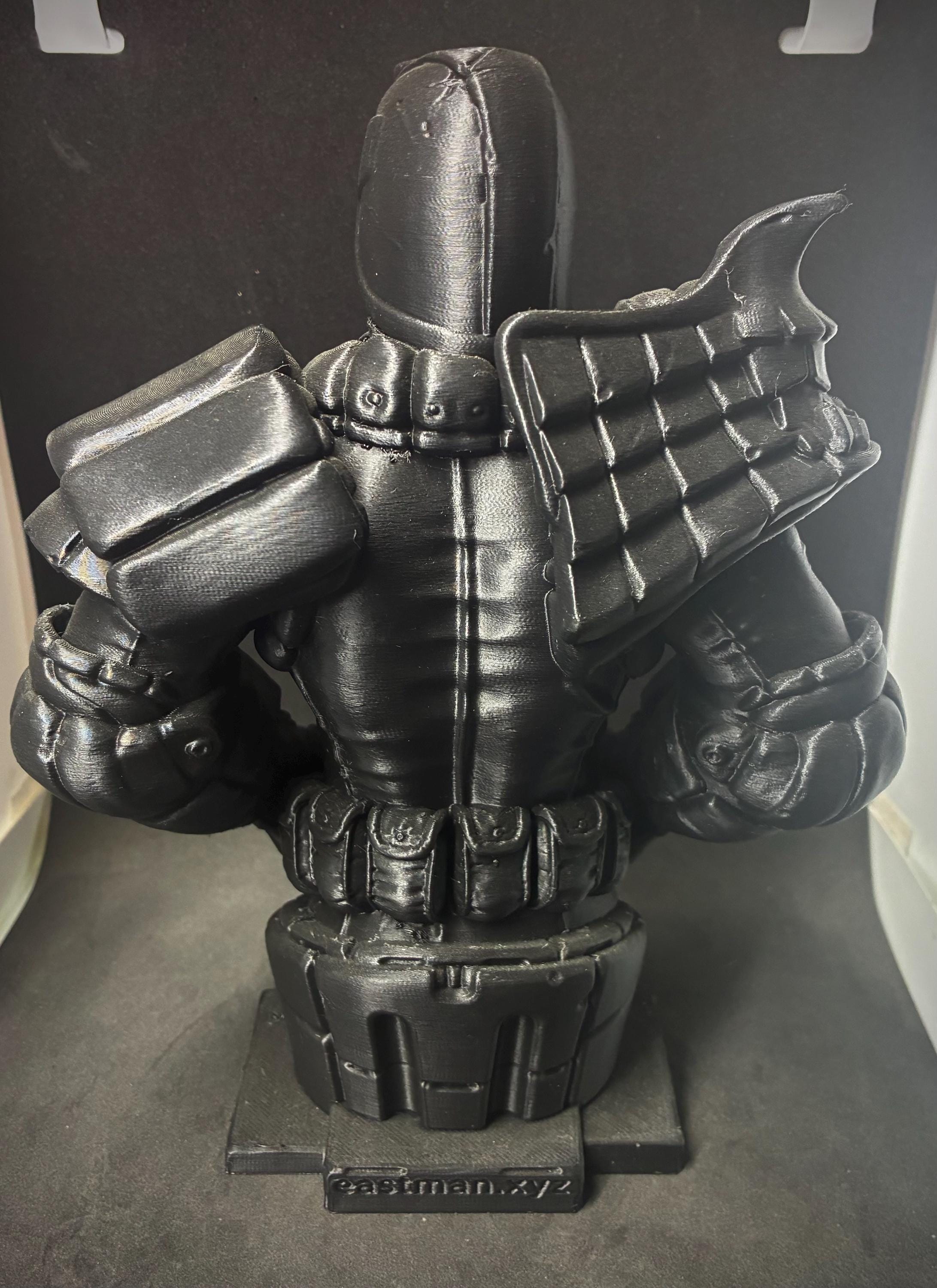 2000AD - Judge Dread bust 3D printed.
