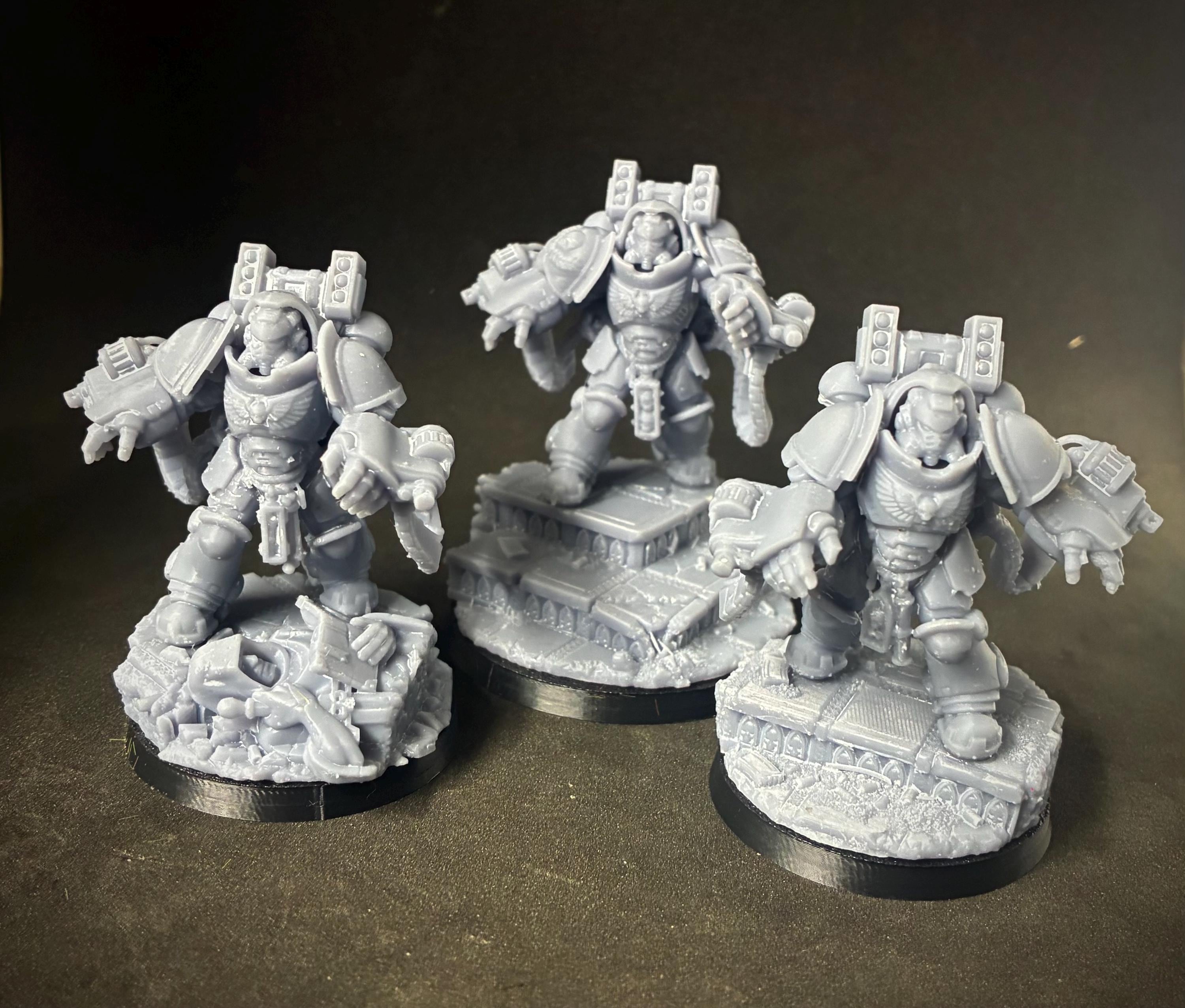 Space Marine Aggressive Flamers squad.